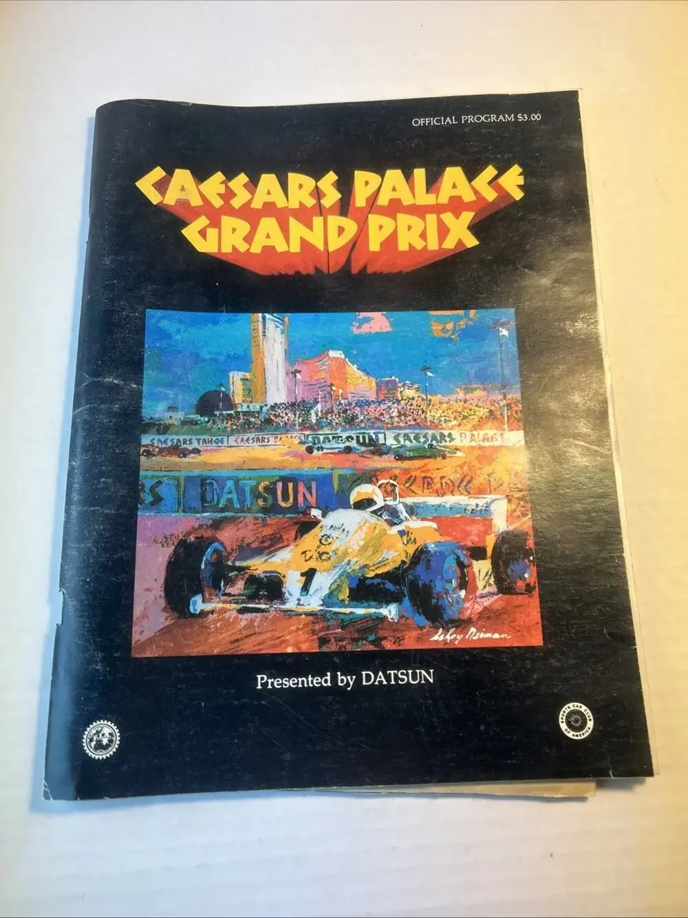 Metal Sign - 1982 Caesars Palace Parking Lot Racing Program - 10x14 inches